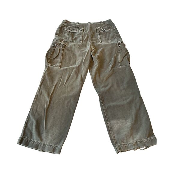 Abercrombie & Fitch Vtg Cargo Pants Mens 34R Corduroy Baggy Utility Pockets Y2K - Picture 9 of 9